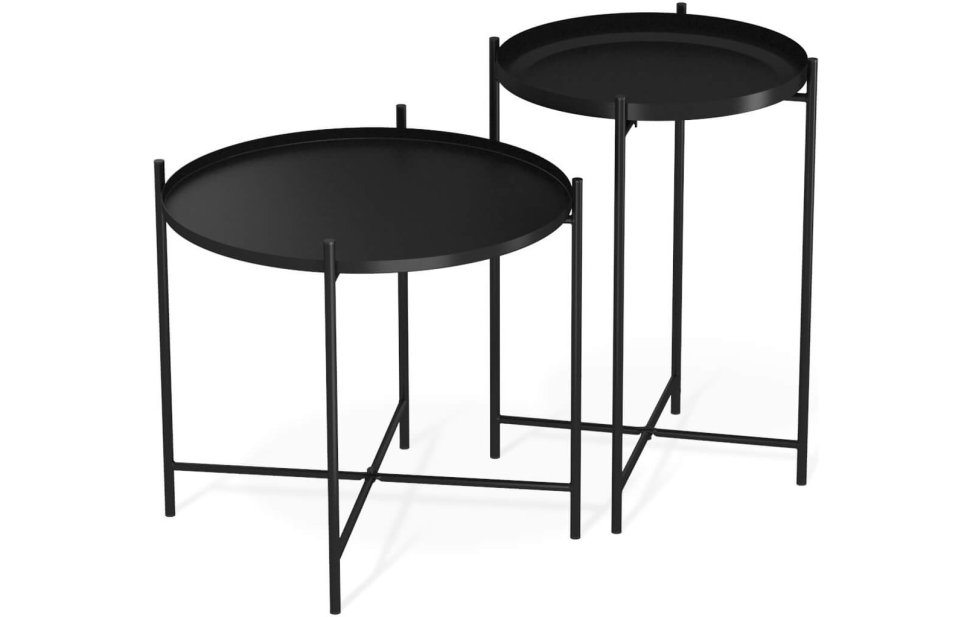 Двойной кофейный столик Sheffilton SHT-CT8/CT8-2 черный муар