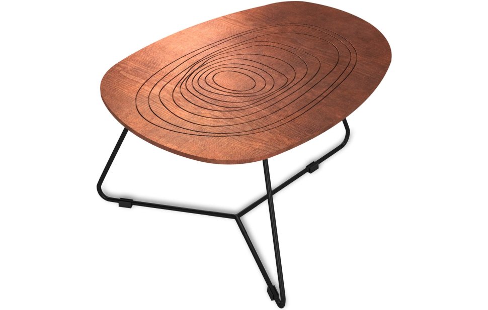 Столик журнальный Sheffilton SHT-CT52-3 кариф/черный муар