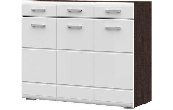 Вегас Комод 1200х985х446 венге/белый глянец