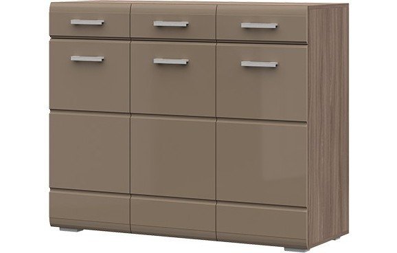 Симба комод (1200х985х442) ясень шимо темный/кофе с молоком