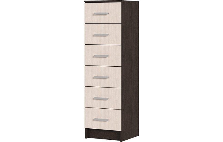 Комод 6 ящиков Гармония КМ 602 (400х1346х408) венге/белфорт