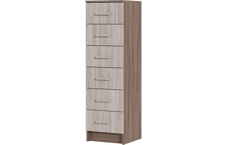 Комод 6 ящиков Гармония КМ 602 (400х1346х408) шимо темный/шимо светлый
