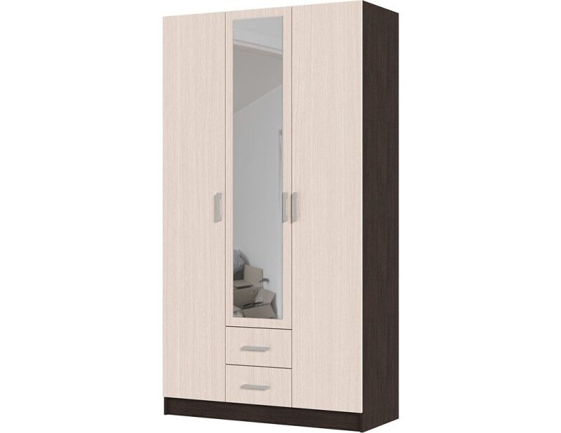 Шкаф 3х створчатый Гармония ШК 601 М (1200х2200х500) венге/белфорт