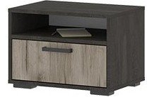 Эдинбург Тумба прикроватная ТБ-01 (502х350х350) железный камень/дуб крафт серый