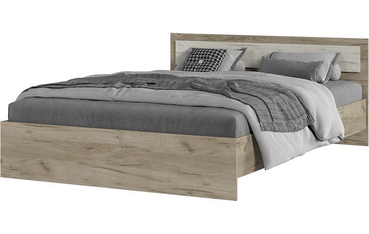 Кровать Гармония КР 602 (1452х700х2032) дуб крафт белый/дуб крафт серый