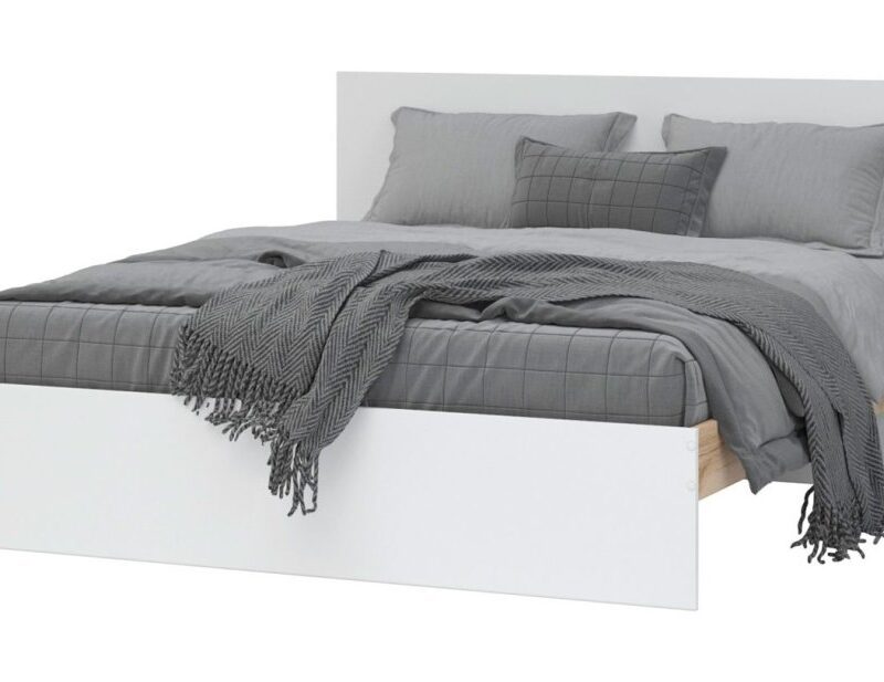 Юкки КР 1600 Кровать 160x200 Дуб делано/Белый