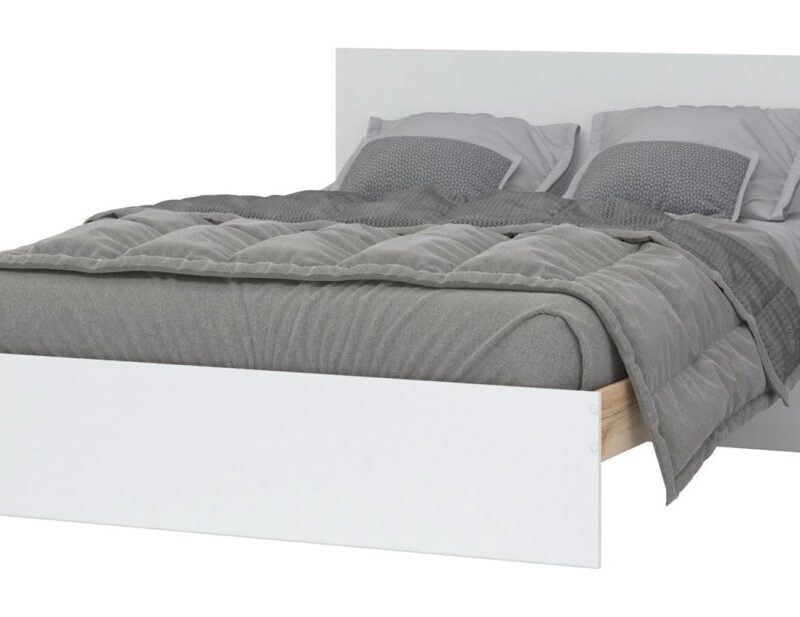Юкки КР 1400 Кровать 140x200 Дуб делано/Белый