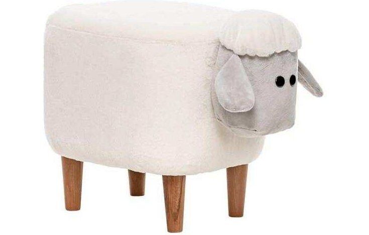 Пуф Leset Lamb Combi / Молочный/Серый